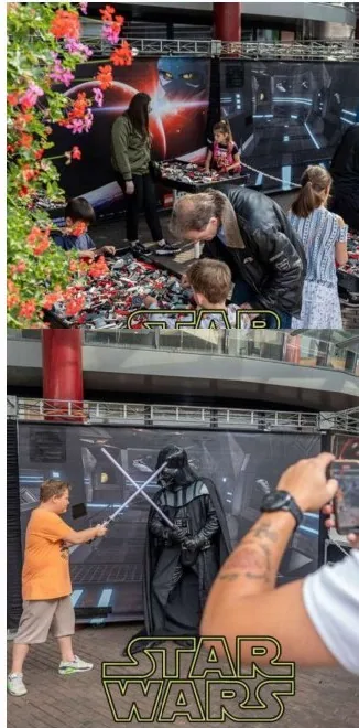 Kinderen beleven een Star Wars-activiteit tijdens een eerder evenement